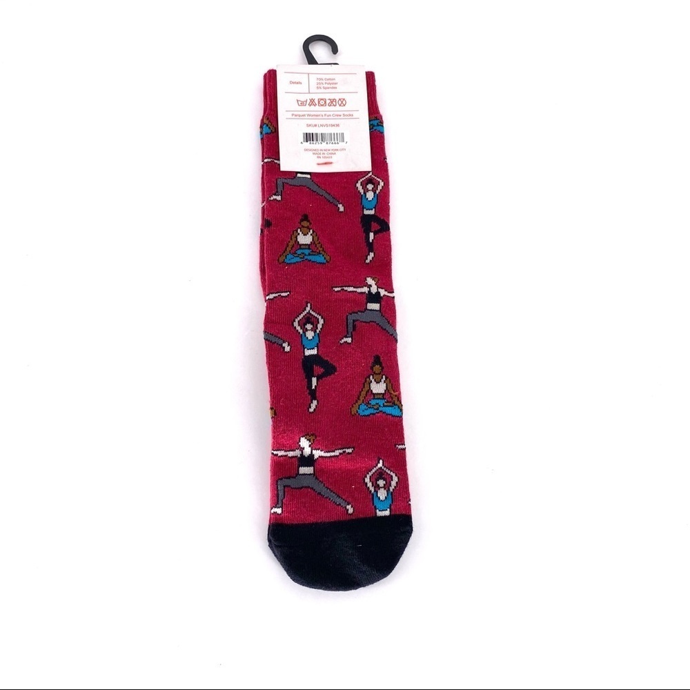 Parquet Women's Fun Crew Socks - Shoe Size 4 - 10